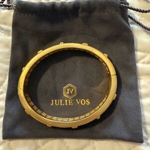 Julie Vos Gold Textured Bangle